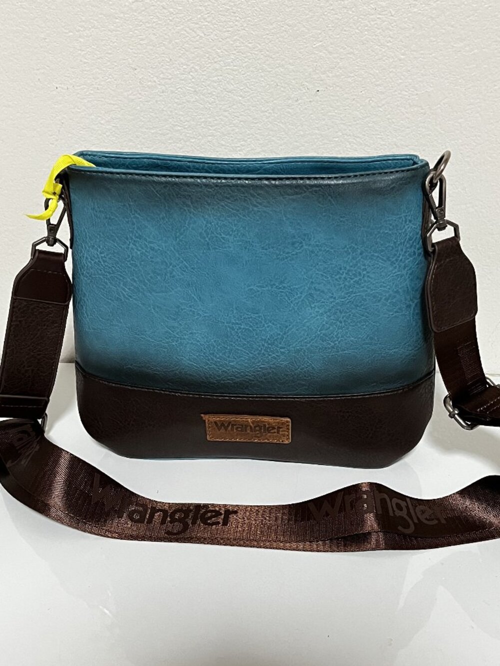 WRANGLER Women's Two-Toned Aqua/Brown Crossbody/Shoulder Bag - NWT